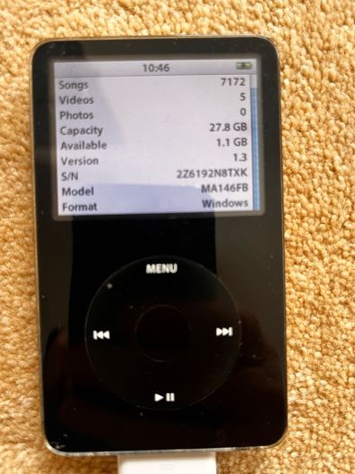 Apple iPod 5th Gen (Video) 30GB - Model A1136 - Wolfson DAC