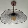 Adjustable Copper or Bronze Cage Ceiling Light 44cm Image 3