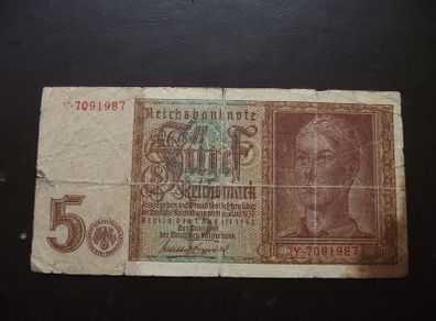 Germany. Reichsbanknote. 5 Mark (1.8.1942)
