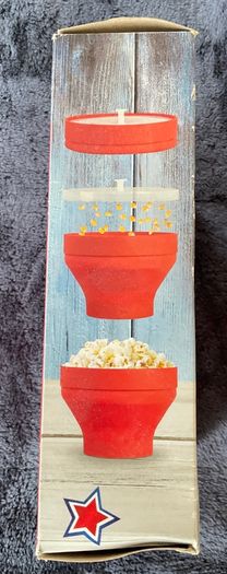 Popcorn Microwave, Foldable Popcorn Maker, Silicone Popcorn Container, Collapsible Design