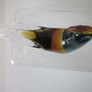 Pair of Hand Blown Multicoloured Art Glass Rooster Figurines Image 5