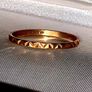 Vintage Hallmarked 9k Yellow Gold Geometric Ring Image 10