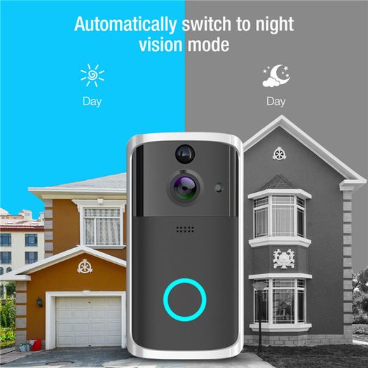 Smart Doorbell Video Camera Alarm Phone Security Wireless SD Card Record