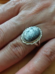 Sterling Silver Ring - Size P - Stamped for Silver (S57)