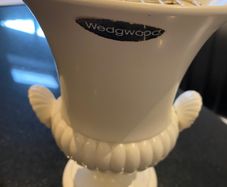 Wedgwood Etruria Moonstone Vase with original metal flower frog