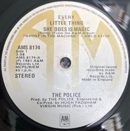 The Police - Every Little Thing She Does Is Magic (1981) Irish 7"