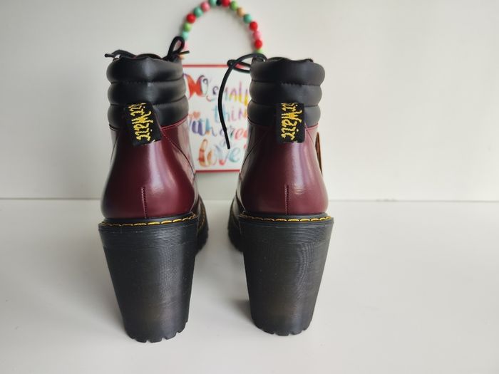 Dr Martens Persephone cherry red chunky heel platform boots UK8 EU42 US10