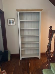 wooden bookshelves