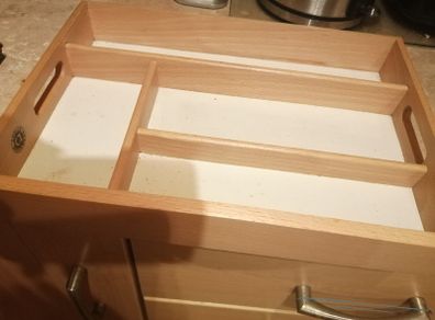 Wooden cutlery trey