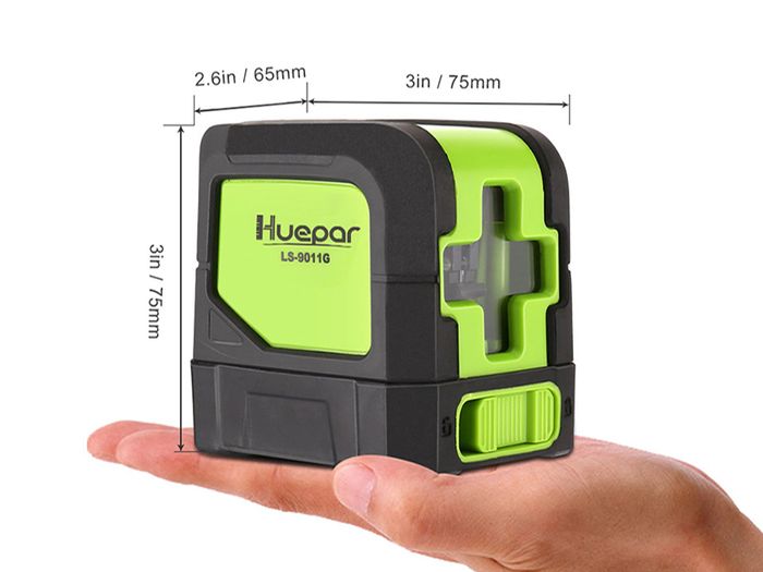 2 Lines Tape Measure Measurer Laser Level Self Levelling ( 4 degrees) Green Red Beam Laser Horizontal & Vertical Cross-Line with Magnetic Base