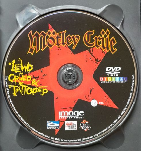 MOTLEY CRUE Lewd Crued and Tattooed Metal dvd