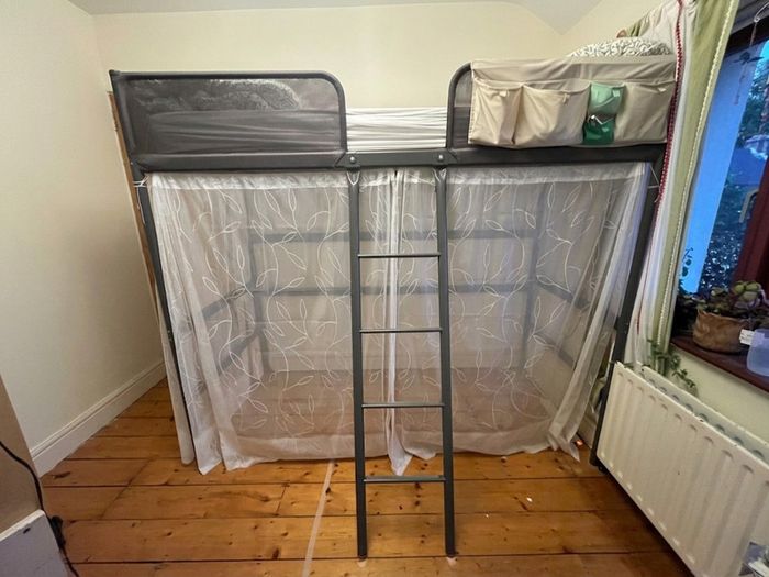 Loft bed frame