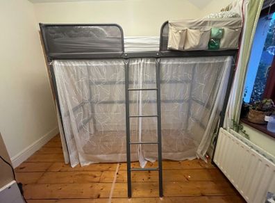 Loft bed frame