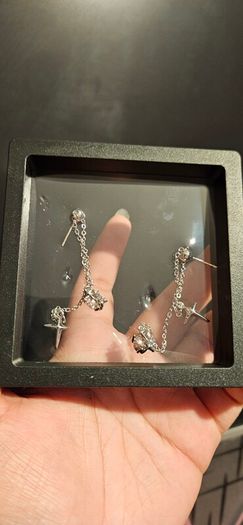 Rebel Studio Pink Diamante Adjustable Length Earring