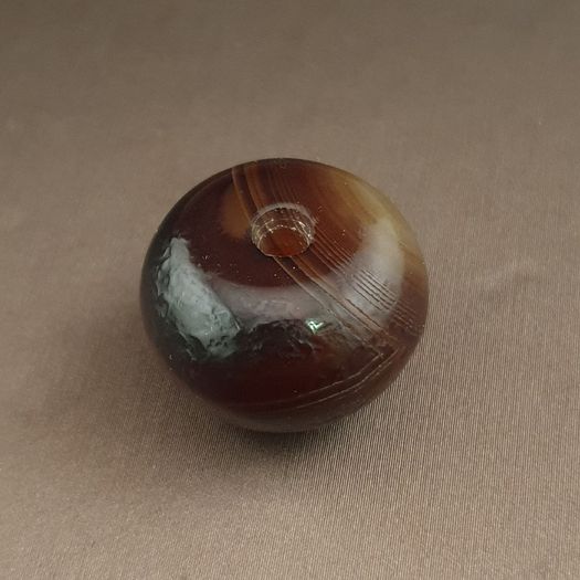 Vintage Natural Pattern Sulemani Tire Shape Agate Bead Amulet
