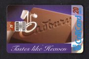 1997 Ireland 20 unit Cadbury "Tastes Like Heaven" (Schlumberger) Call Card Used