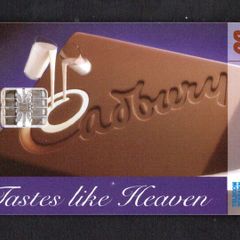 1997 Ireland 20 unit Cadbury "Tastes Like Heaven" (Schlumberger) Call Card Used