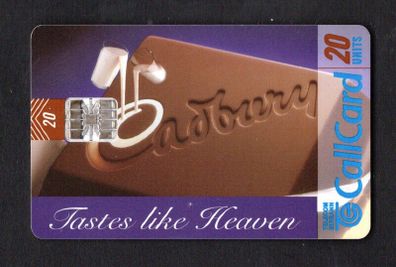 1997 Ireland 20 unit Cadbury "Tastes Like Heaven" (Schlumberger) Call Card Used
