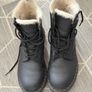 Dr. Martens 1460 Serena Fur-Lined Boots ,UK 7 , US 9 , Black Image 2