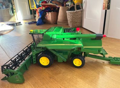 John Deere toy combine harvester