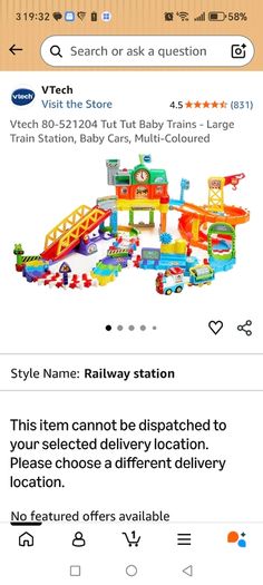 V-Tech Toot Toot Train Station