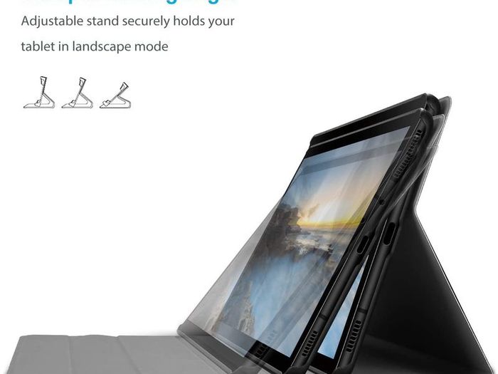 Smart Case Galaxy Tab A 8.0 2019 Keyboard Case SM-T290 SM-T295, Slim Shell Lightweight Smart Cover with Magnetically Detachable Wireless Keyboard for Galaxy