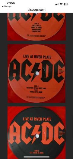 AC/DC OFFICIAL LIMITED edition triple red vinyl record live at the river plate original 2012 release still factory sealed