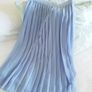Baby Blue Midi Pleated Skirt - Size 6 Image 6