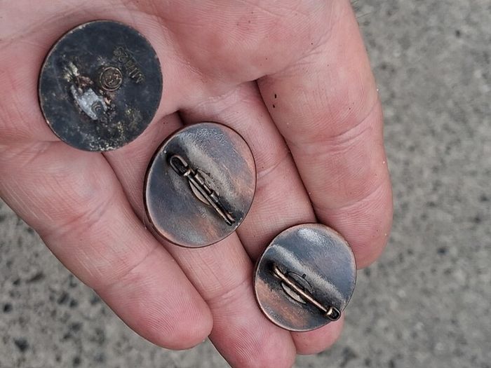 Trio of 1930's Party Pin Badges