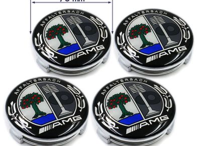New 4x Mercedes Benz Amg Center Alloy Wheel Hub Caps 75mm Affalterbach Colourful