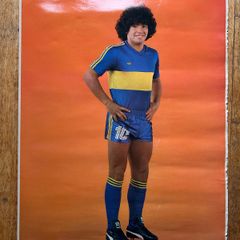 ORIGINAL 1981 Diego Maradona Boca Juniors Poster. VERY RARE
