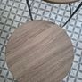 Matching layered wood effect metal legs side table set Image 9