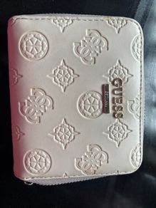 GUESS Wallet White PU Leather, Good Condition