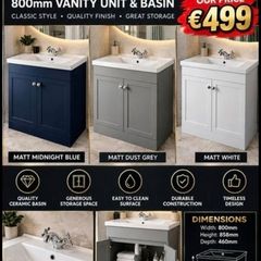 Kylemore 800 floor standing unit basin huge saving