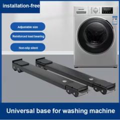 2pcs Stainless Steel adjustable, Anti-Vibration Base for Washing Machine, Dryers, Fridge, freezer