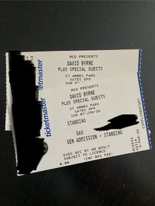2 x David Byrne St Annes Park tickets