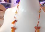 Vintage bohemian glass necklace