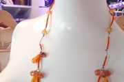Vintage bohemian glass necklace