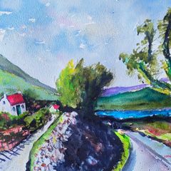 high road low road watercolour