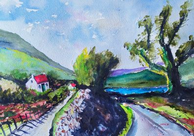 high road low road watercolour