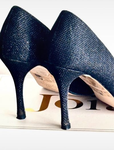 Sparkly Black Stiletto Heels - Size UK 5 (Atmosphere)