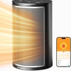FREE 3 DAY DELIVERY Smart Electric Heater, Low Energy Efficient, 24H Timer Heater for Indoor Use with Thermostat, Wi-Fi App &Voice Remote Control, Ceramic Heater Safety for Home Room Office Desk Portable