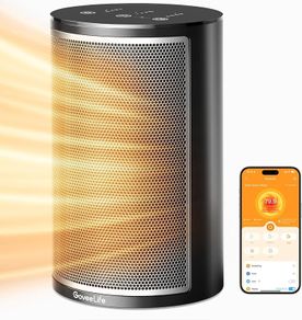 FREE 3 DAY DELIVERY Smart Electric Heater, Low Energy Efficient, 24H Timer Heater for Indoor Use with Thermostat, Wi-Fi App &Voice Remote Control, Ceramic Heater Safety for Home Room Office Desk Portable