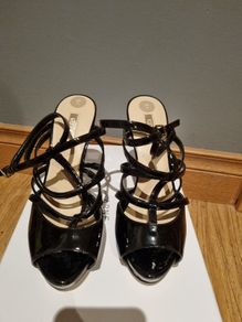 Black GUESS strappy sandals 39