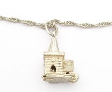 Signed Nuvo Rego Opening Charm Sterling Silver Necklace
