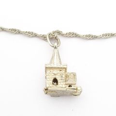 Signed Nuvo Rego Opening Charm Sterling Silver Necklace