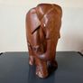 Vintage hand carved wooden elephant Image 2