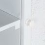 TV Cabinet White 115x30x46 cm Solid Mango Wood Image 3