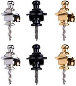 Strap Locks, pair, for Electric or Acoustic guitar Black