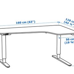 Ikea Bekant corner sit / stand desk
